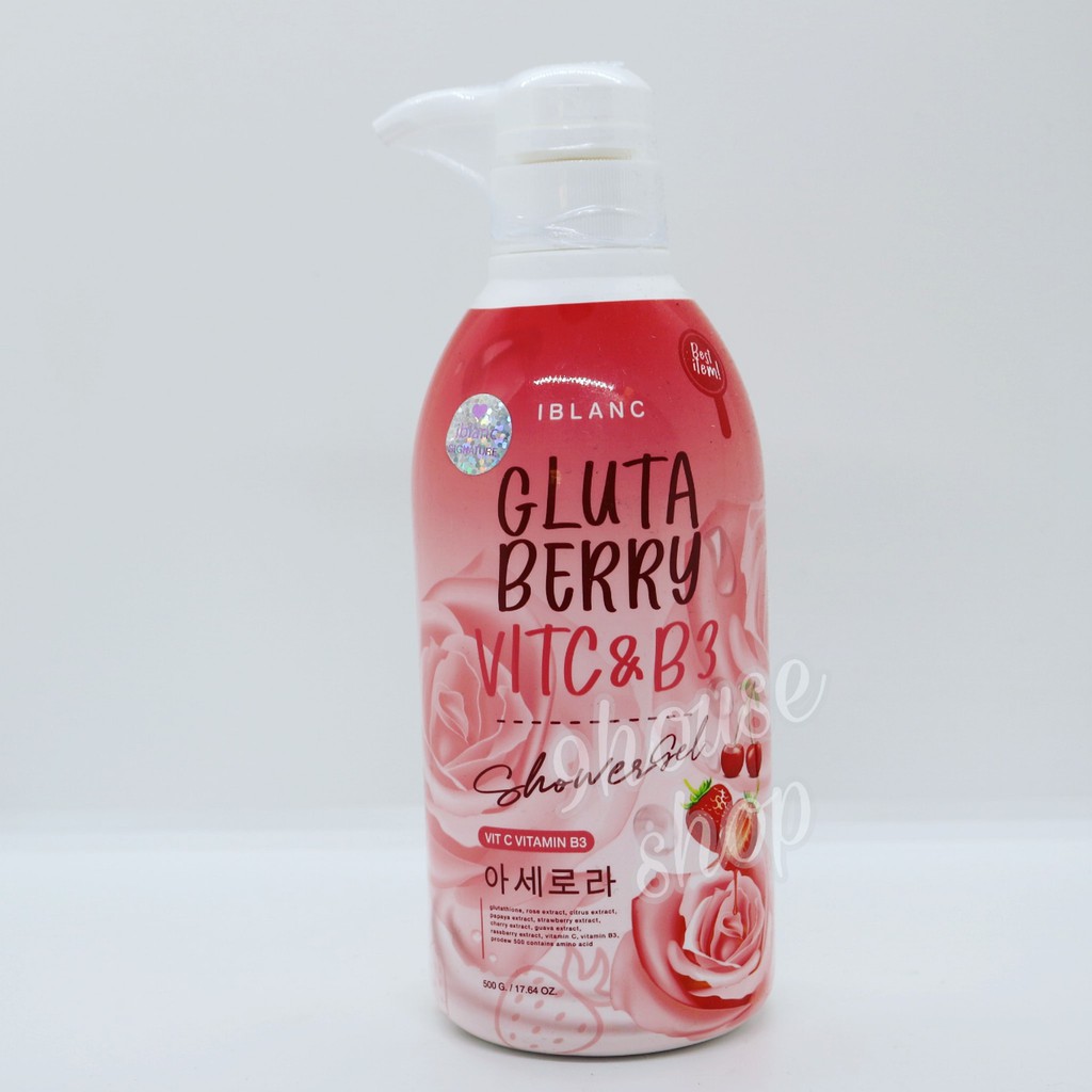 01 Chai Sữa Tắm IBLANC GLUTA BERRY VITC &amp; B3 Thái Lan 500ml