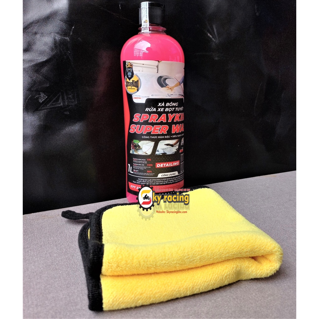 Xà bông rửa xe bọt tuyết Sprayking siêu sạch tặng kèm khăn
