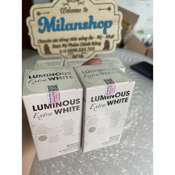 Viên uống trắng da, chống lão hoá và giảm nám Luminous Extra White 60 viên của Mỹ