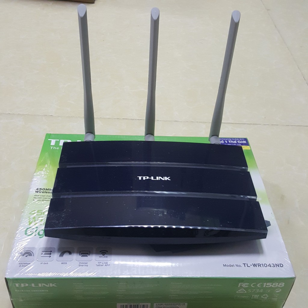 Bộ phát Tplink TL-WR1043ND mới fullbox - Hàng Chính Hãng