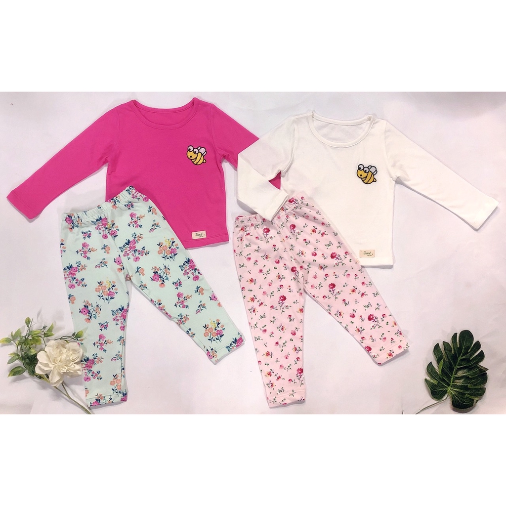 Xả bỏ mẫu 39K  Bộ dài tay bé gái xinh xắn