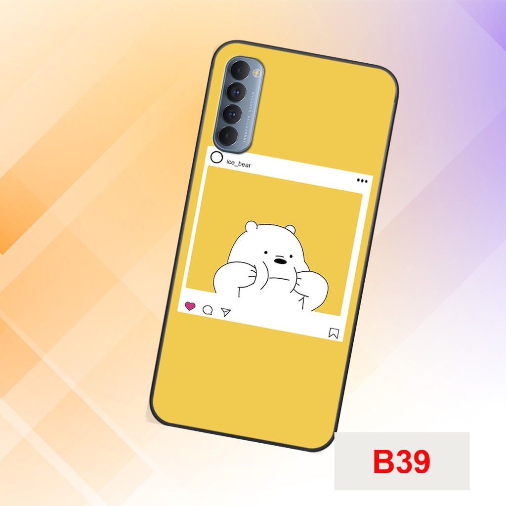 ỐP LƯNG OPPO RENO 3 PRO/RENO 4/RENO 4 PRO/RENO 5 PRO HÌNH CHÚ GẤU TRÁNG SIÊU ĐÁNG YÊU