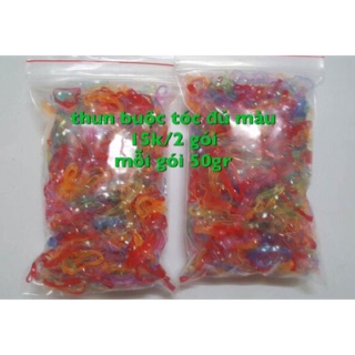 Sỉ 1kg thun buộc tóc màu và đen