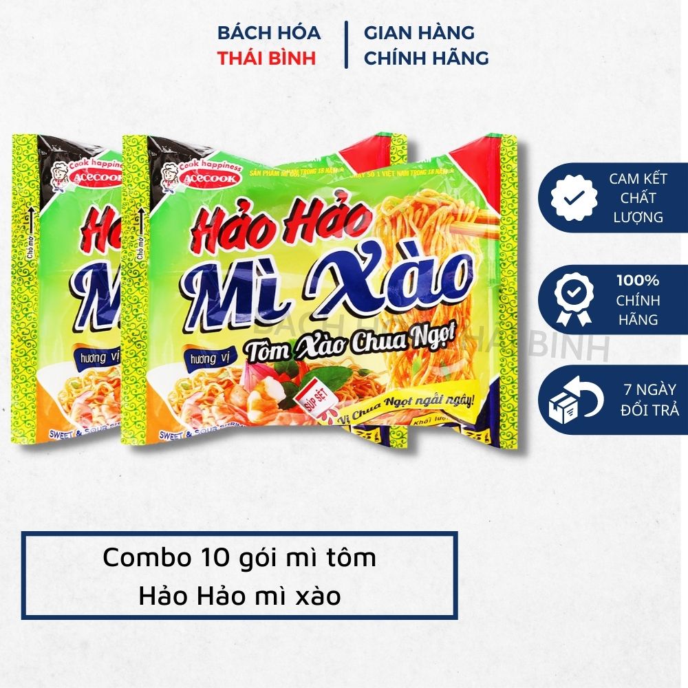 10 gói Mì Tôm Hảo Hảo Xào Các Vị