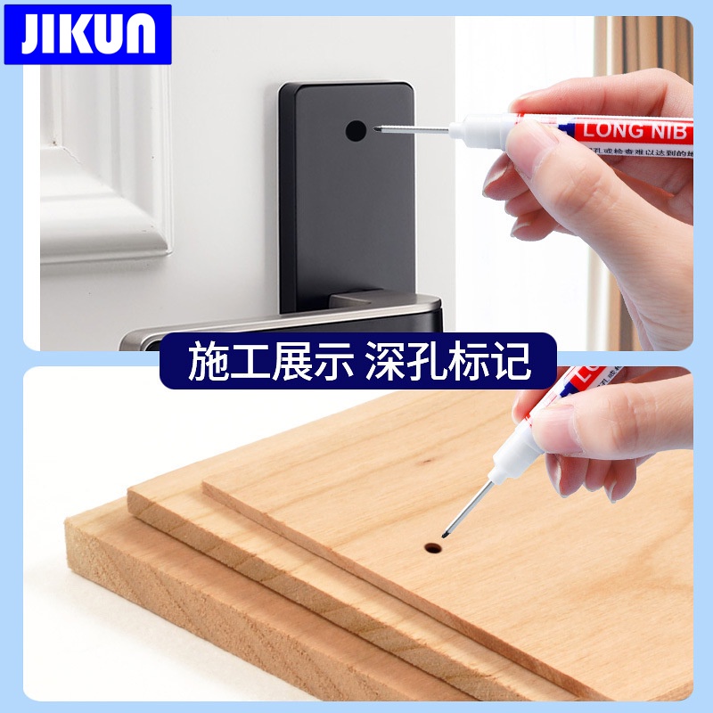 Set 4 Bút Lông Đánh Dấu Lỗ Sâu Đa Năng Màu Đỏ / Đen / Xanh Dương / Trắng Dành Cho Phòng Tắm
