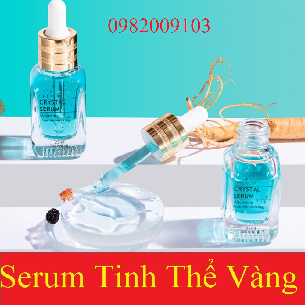 Crystal Serum Tinh Thể Vàng 24K Drlacir Size Nhỏ 25ml dr lacir,dưỡng trắng da,tăng sinh collagen,giảm nếp nhăn