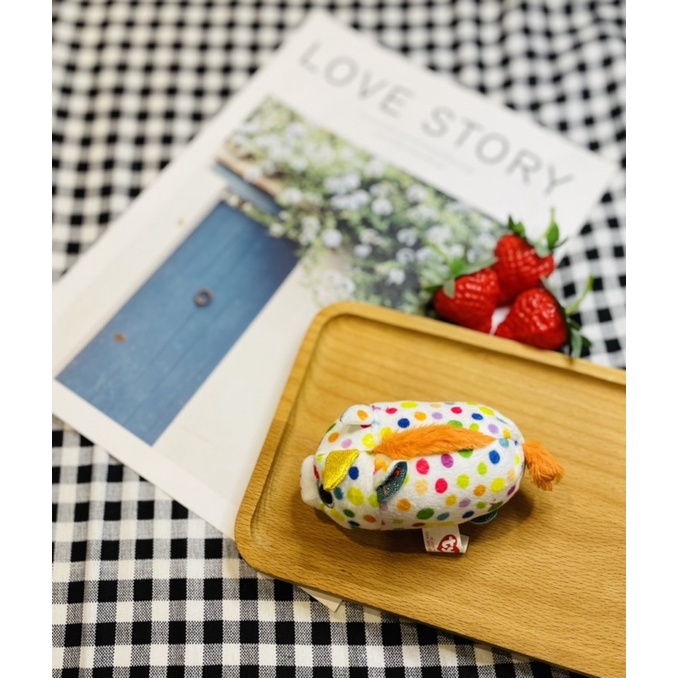 Gấu bông TY mắt thuỷ tunh kì lân nhiều màu dạng nằm tsum 5-6cm