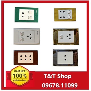 Mặt ổ cắm + công tắc Sanshe âm tường