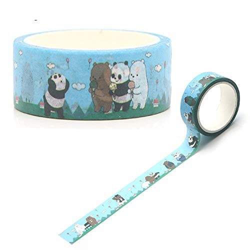 Băng keo dính trang trí washi tape hình anh em gấu We Bare Bears Chúng tôi đơn giản là gấu