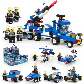Bộ lắp ráp 6 trong 1 Jie Star 20025 xe cảnh sát