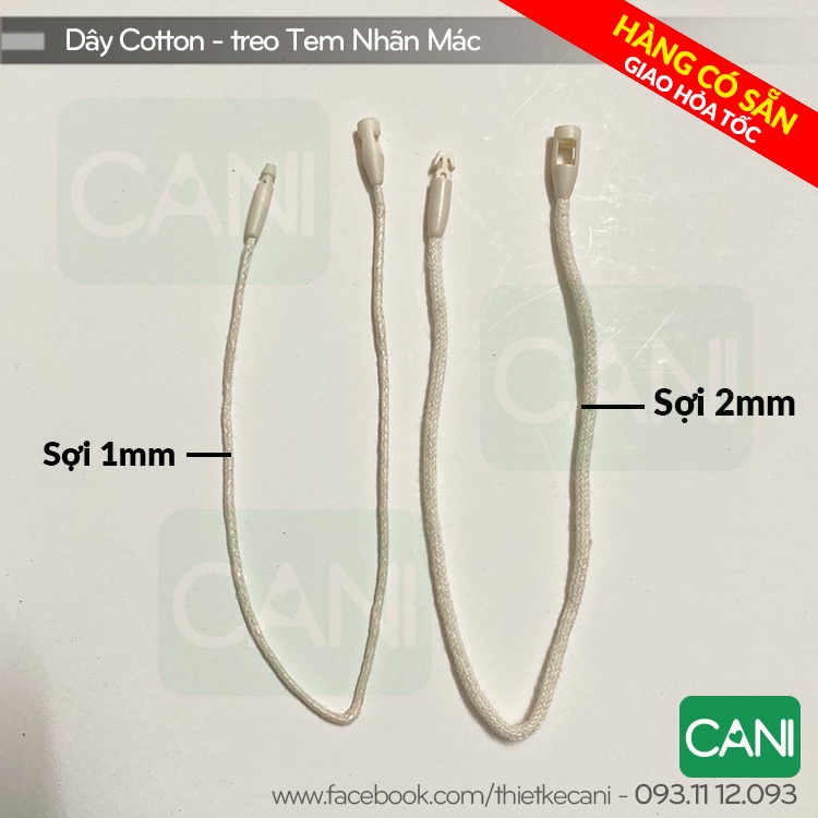Dây sợi COTTON treo Tag nhãn mác - Loại cao cấp CANI