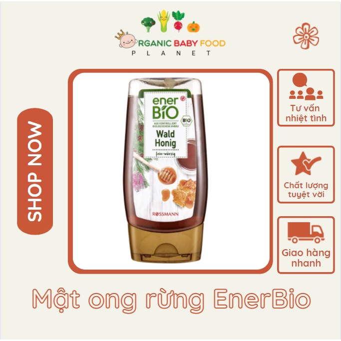 Mật ong nguyên chất mật ong rừng EnerBio thơm ngon tự nhiên hữu cơ nhập khẩu Đức - 250gr