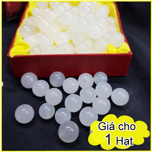 Hạt đá xâu vòng phong thủy đủ màu theo mệnh size 8 10 12 ly xâu vòng tay vòng cổ - GIÁ CHO 1 HẠT - Tặng dây và kim xâu