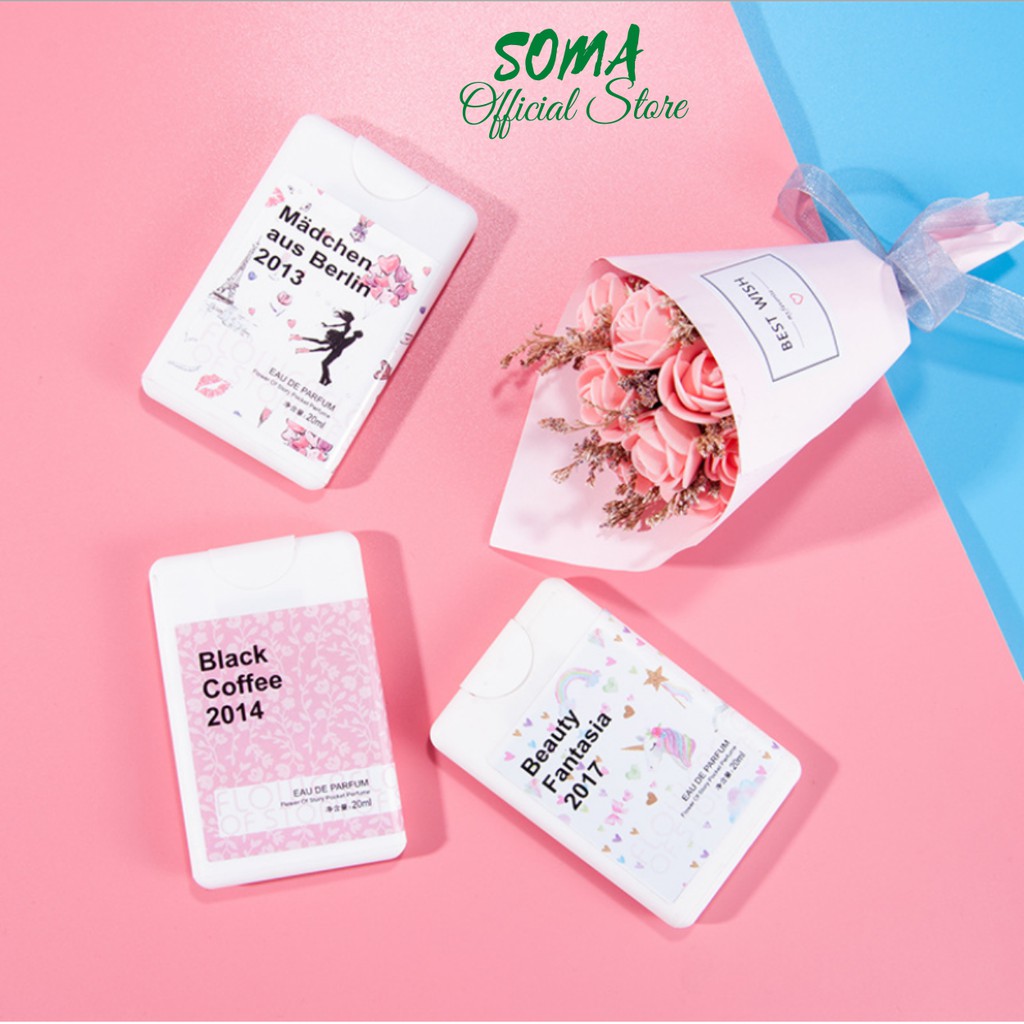 Nước hoa mini 20ml dạng xịt nhỏ gọn tiện lợi, hương thơm dịu nhẹ dễ chịu | BigBuy360 - bigbuy360.vn