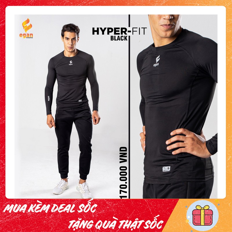 Áo thun tay dài Body Egan Hyper-Fit - Áo giữ nhiệt nam, áo chống nắng đá bóng nam- Kiểu dáng ấn tượng, thấm hút tốt