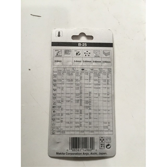 Bộ LƯỠI CƯA LỌNG 5 cái B-25 (T127D)MakitaA-85765
