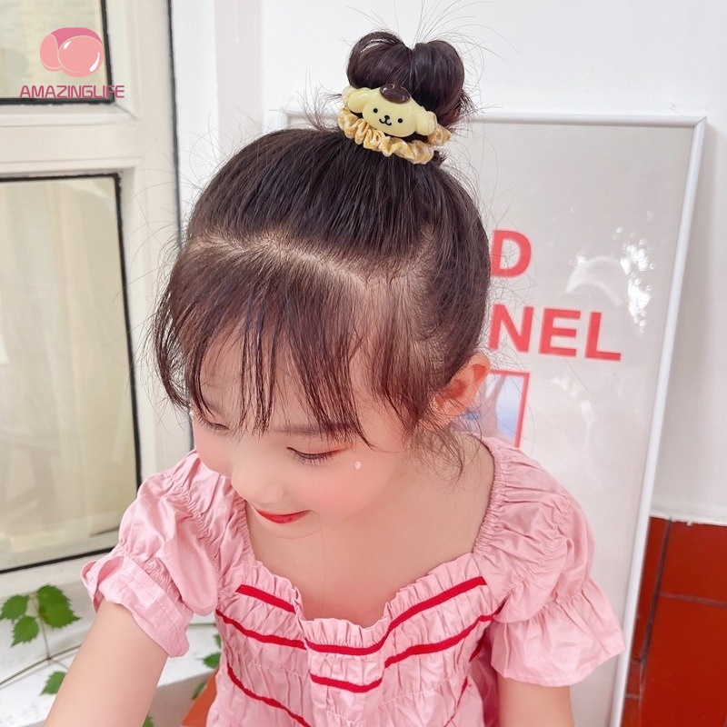 Dây Buộc Tóc Cỡ Lớn Họa Tiết Hoạt Hình Phong Cách Hàn Quốc Xinh Xắn