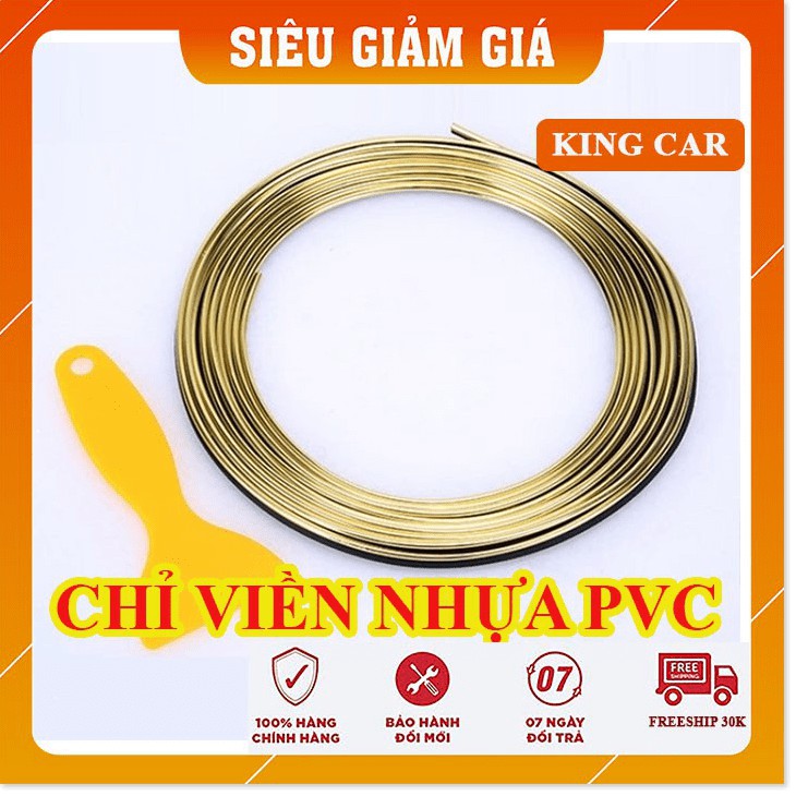 Chỉ viền, nẹp chỉ viền nhựa PVC mạ điện trang trí nội thất ô tô - Shop KingCar