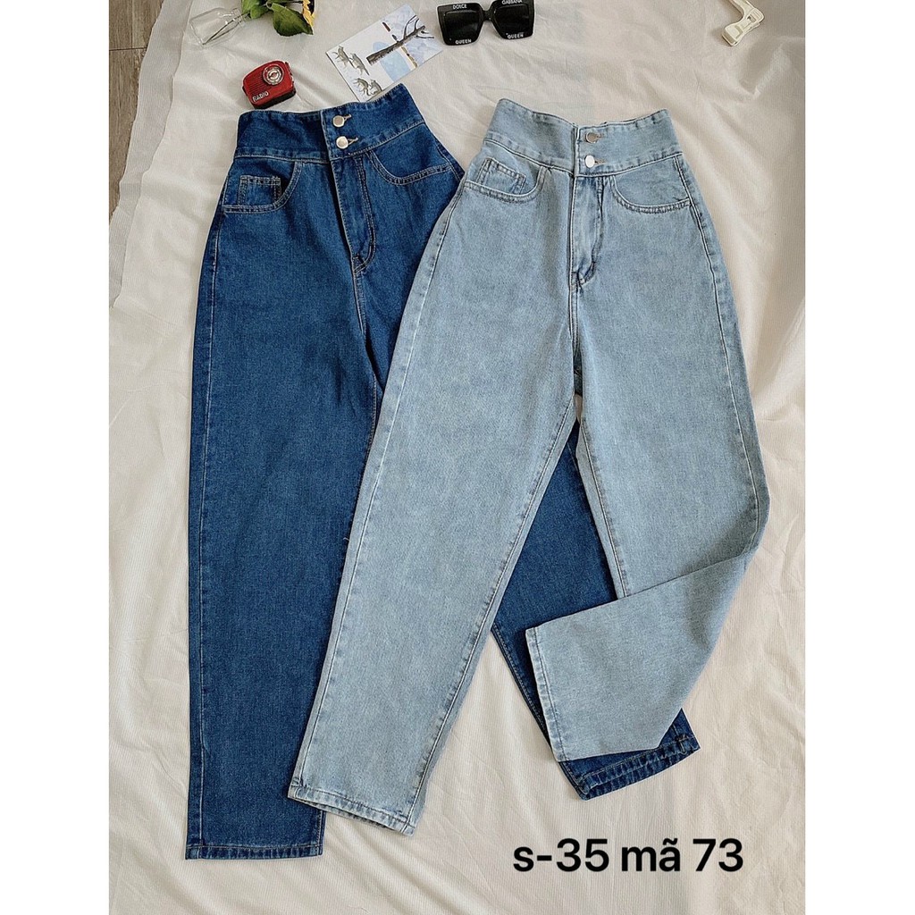 Quần jean baggy nữ lưng cao kiểu quần bò baggy size đại hàng VNXK Bigsize MS73 - 2KJean