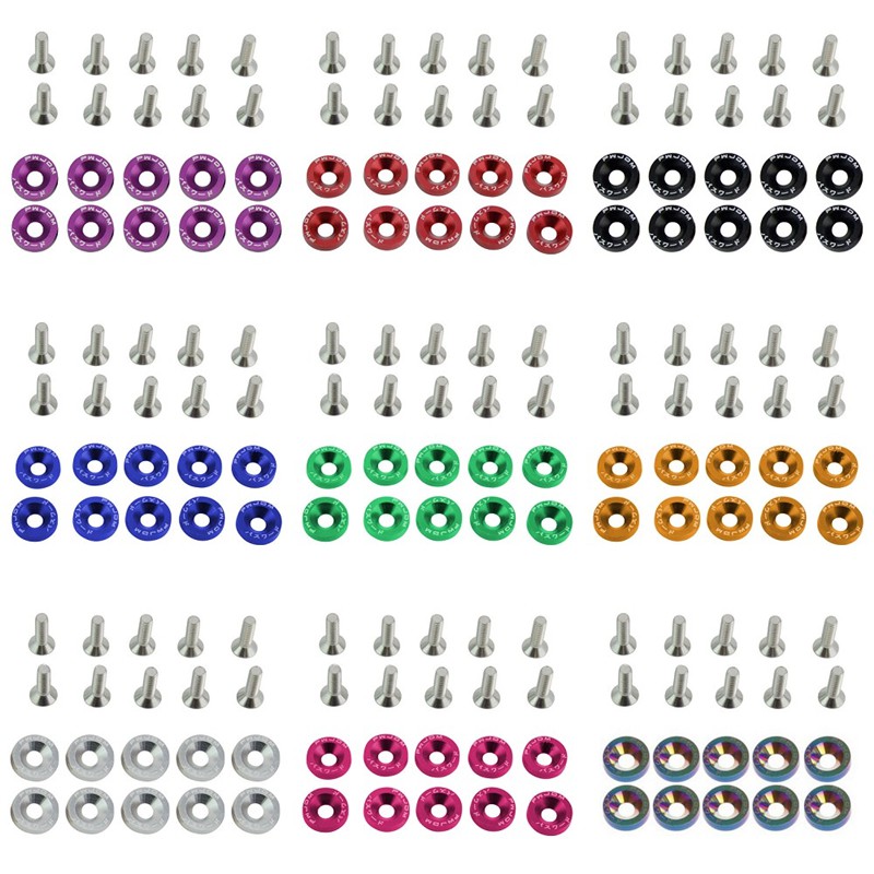 Bộ 10 ốc vít gắn biển số miếng cản cho xe hơi