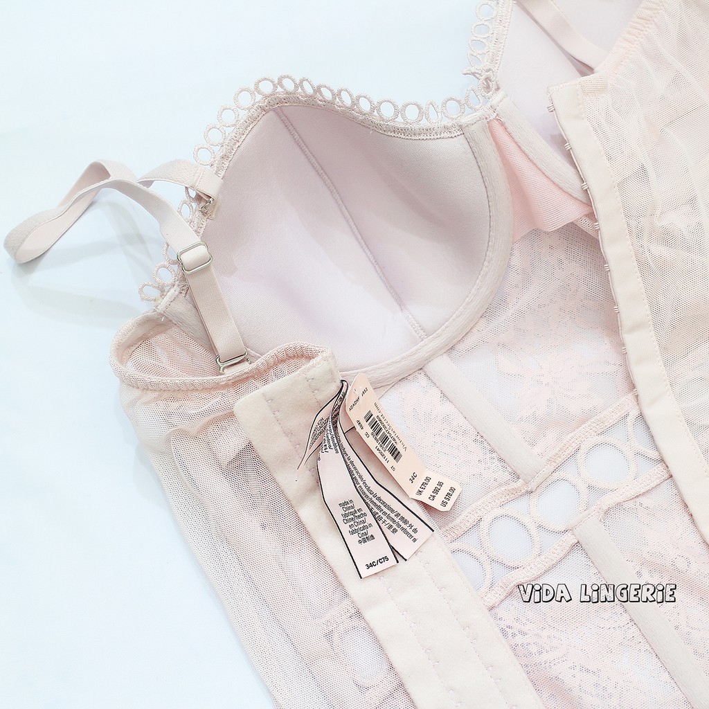 Áo corset 34C 75C big size định hình ren lưới lấp lánh xịn