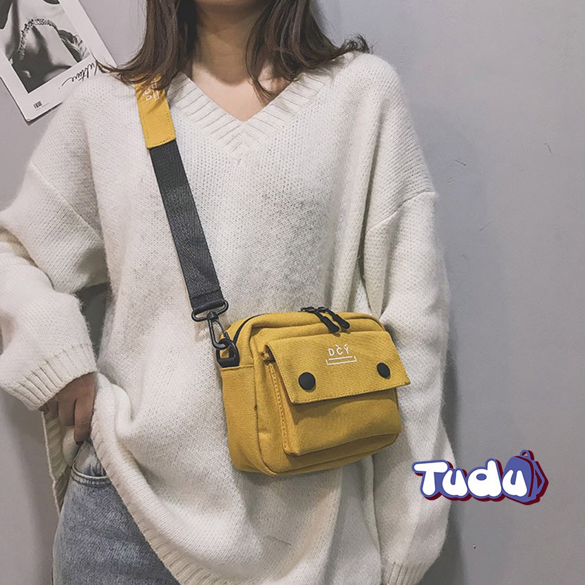 Xả kho mẫu cũ Túi Đeo Chéo Nữ Tudu, Túi Đựng Điện Thoại Vải Canvas Dễ Thương Phong Cách Thời Trang Hàn Quốc CN223