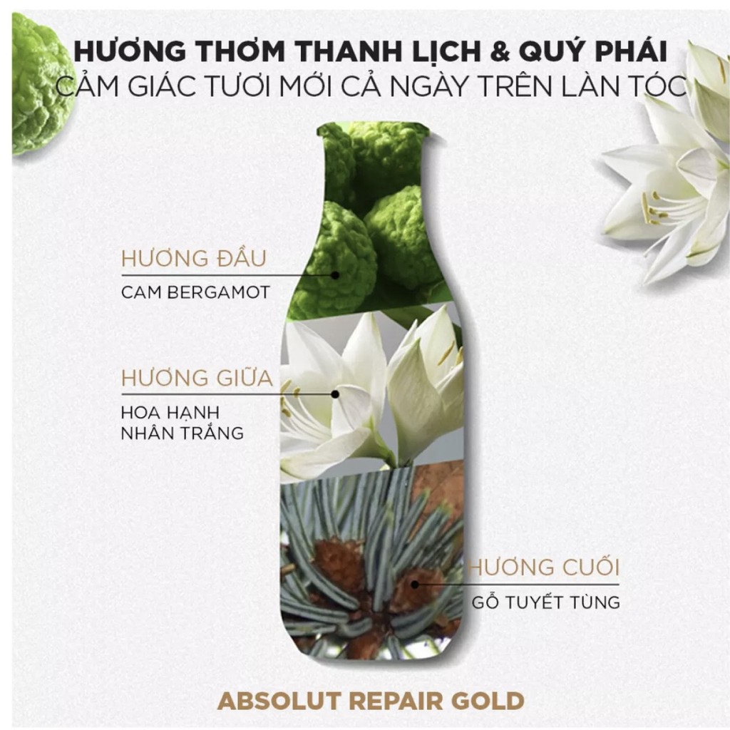 #CHÍNH HÃNG# Kem dưỡng xả khô chống nhiệt L'oreal Absolut Repair Gold Quinoa + Protein Blow-dry Cream Leave-in #SIÊU RẺ#