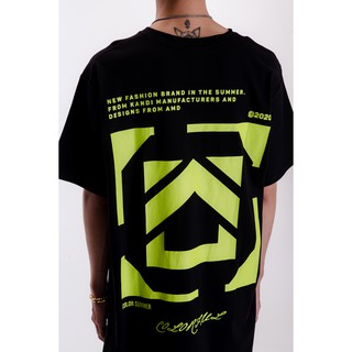 Áo Thun Oversize Unisex Colorful Kandi (Xanh, Đen)