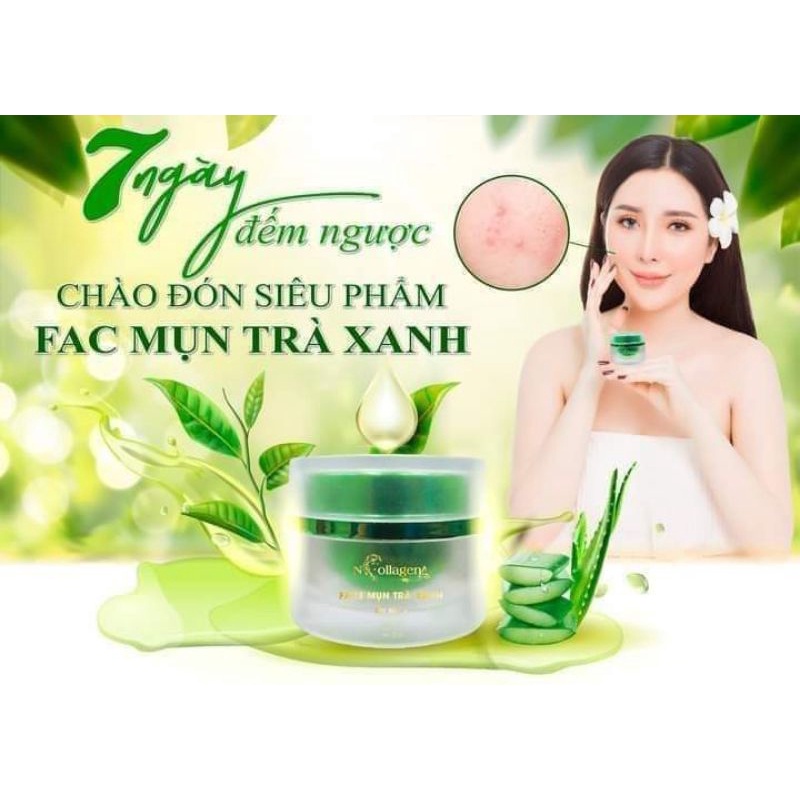 KEM FACE MỤN TRÀ XANH - SERUM RAU MÁ -NCOLLAGEN (CHÍNH HÃNG) TRẦN BÍCH NGÂN
