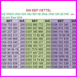 Sim 4g 1 năm sim viettel số đẹp 09 tại đây lô 3 hottt