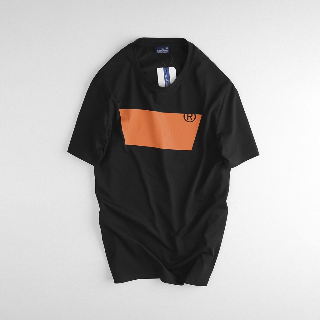 Áo thun nam Dusty Tailor in logo nổi, áo phông nam cotton co giãn 4 chiều cao cấp, vải dày mịn và mát, form áo slimfit