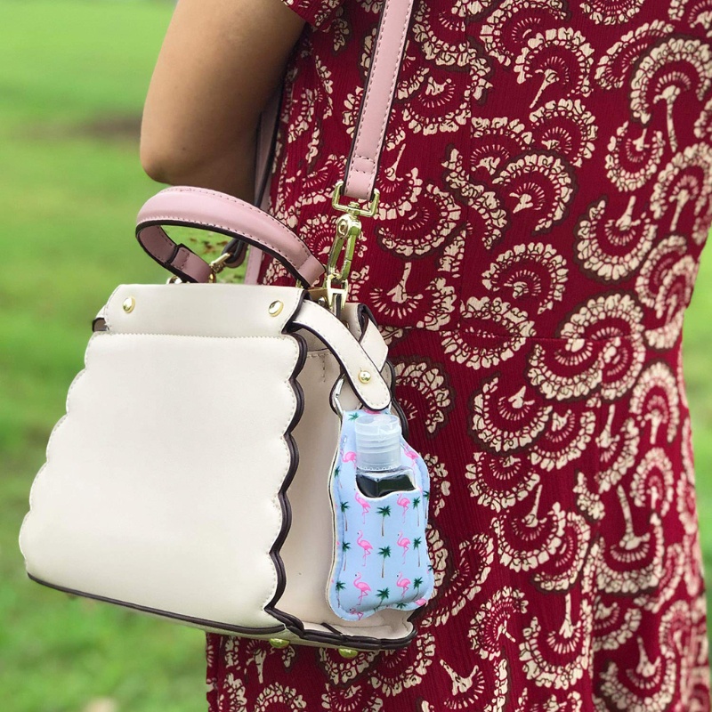 Set 6 Chai Rỗng 30ml Đựng Xà Phòng Rửa Tay / Móc Khóa Có Thể Tái Sử Dụng