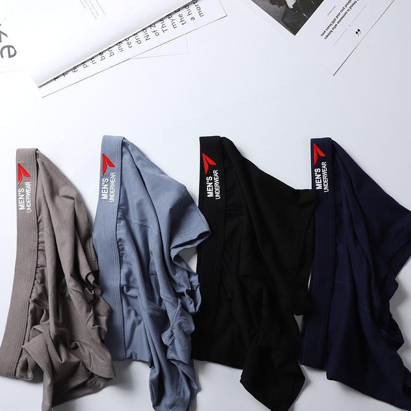 [Hộp 4 Chiếc] Quần Lót nam Boxer Cao Cấp Men's UnderWear, Quần Sịp Nam Đùi vải Coton Siêu Đẹp