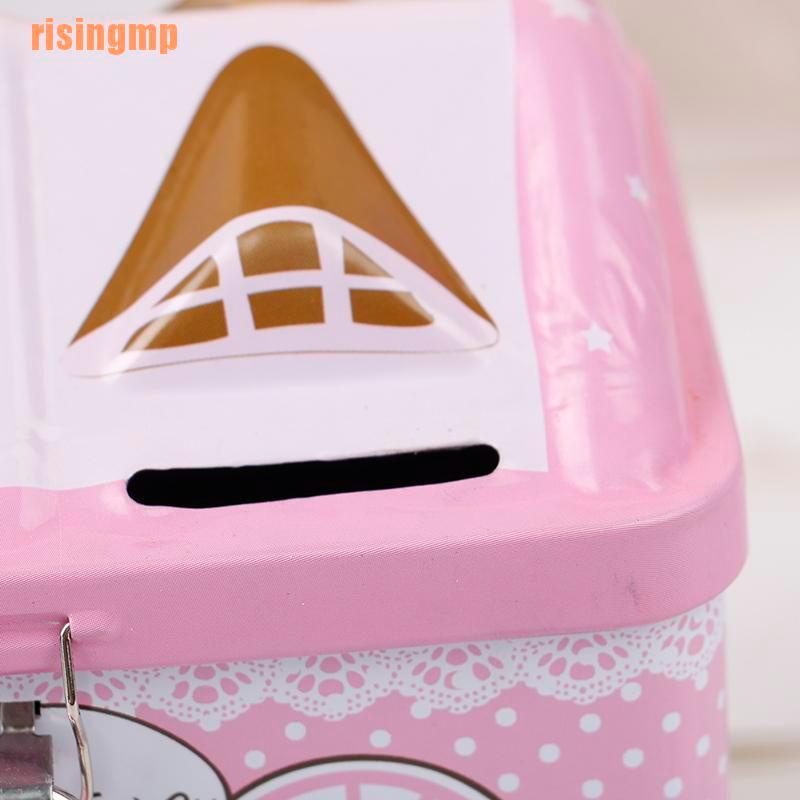 Hộp Đựng Tiền Tiết Kiệm Hình Ngôi Nhà Bằng Kim Loại