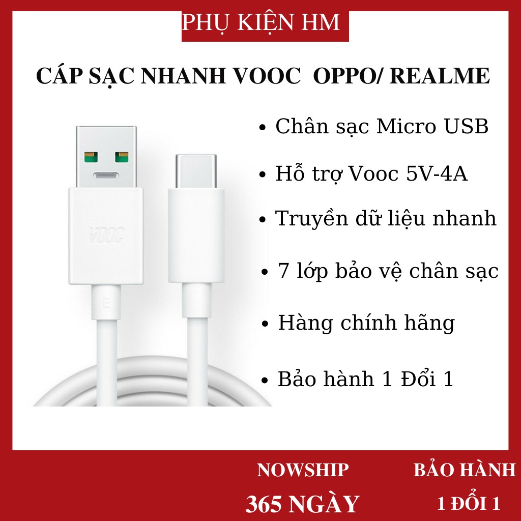 DÂY SẠC NHANH OP-PO / REAL-ME 1 ĐỔI 1