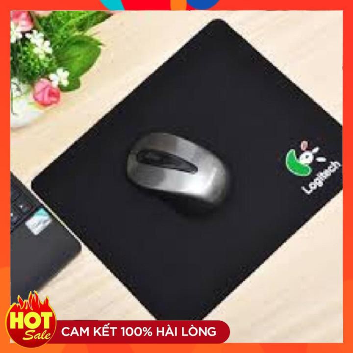 Bàn di chuột❤️FREESHIP❤️ Miếng lót chuột Logitech Hình Chũ Nhật Màu Đen - tấm lót chuột cao cấp Logitech