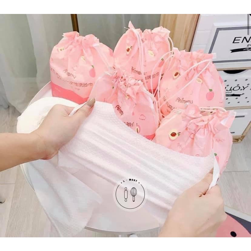 Khăn lau mặt khô tẩy trang cotton mềm mại dùng 1 lần Animerry