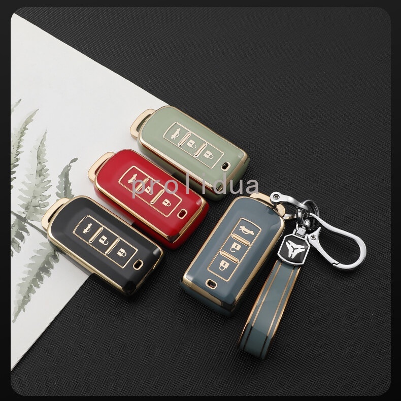 Ốp Điện Thoại TPU Mềm Kèm Móc Khóa Cho Mitsubishi Lancer / Attrage / Triton / ASX / Outlander/ Xpander / Mirage