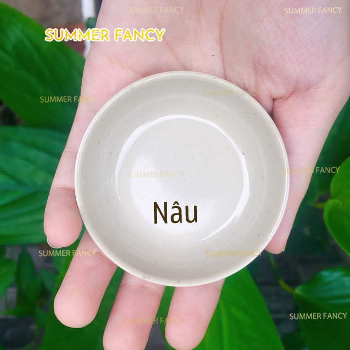 10 chén tương tròn 6.5 x 1.7 cm đen, kem nhựa melamine dĩa tiêu phíp small bowl