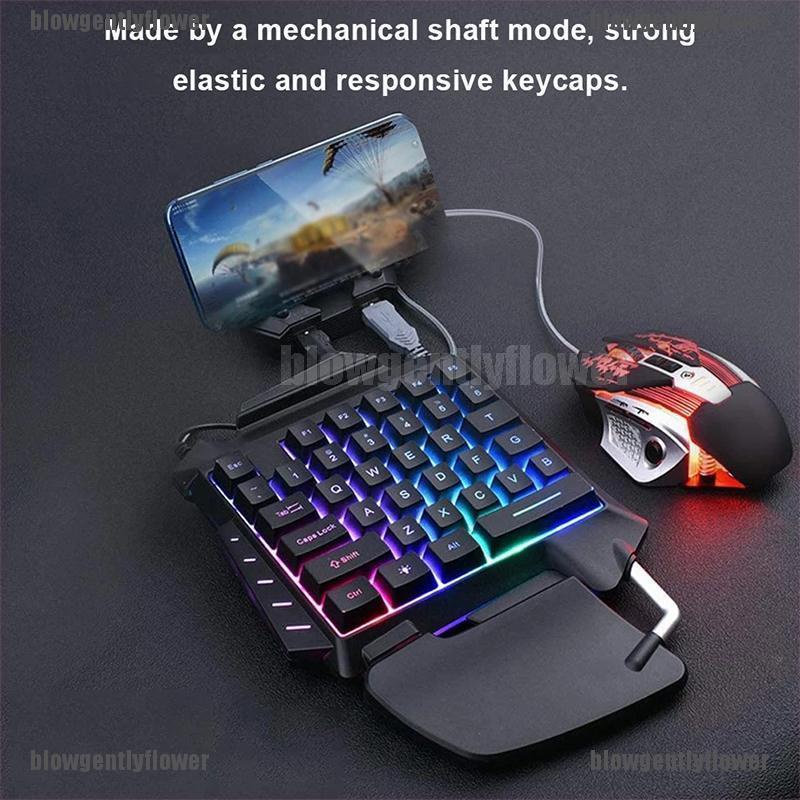 Bàn Phím Cơ Gaming Một Tay Bấm Nhỏ Gọn Có Đèn Nền RGB