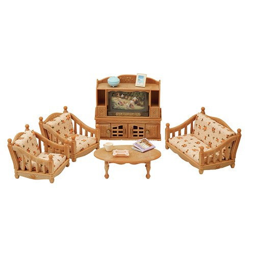 Sylvanian Families Calico Critters Bộ Phòng Khách Tiện Nghi Comfy Living Room Set