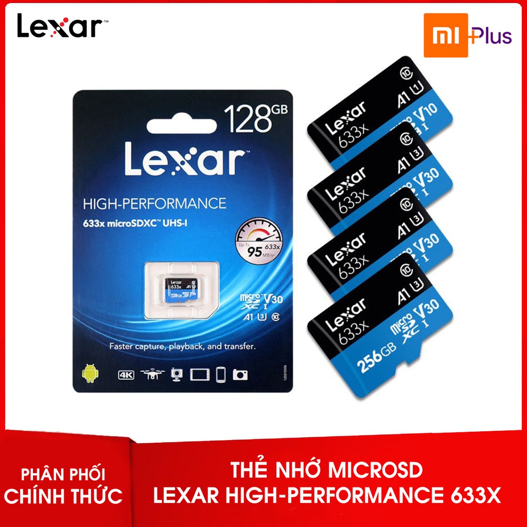 Thẻ nhớ MicroSD Lexar 32GB 64GB 128GB 633X 100MB/s UHS-I | BigBuy360 - bigbuy360.vn