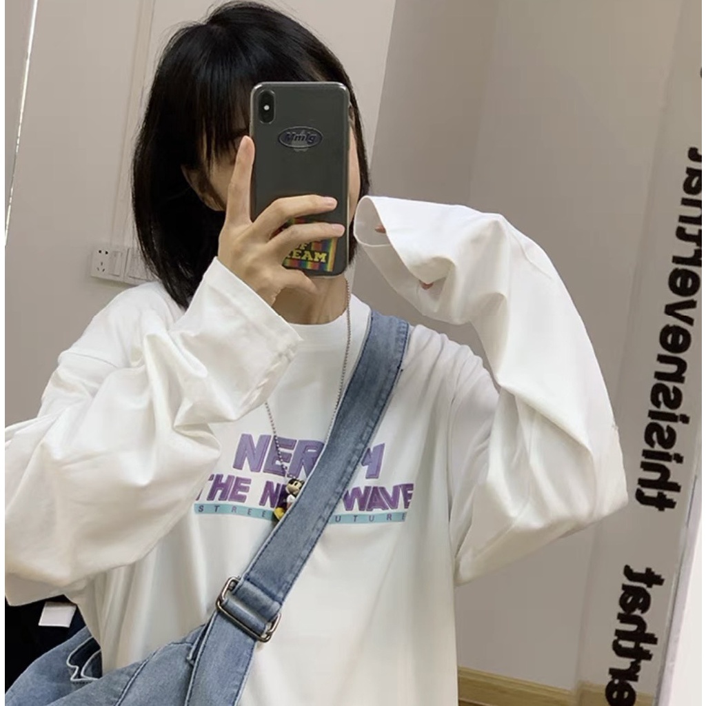 Áo thun tay dài form rộng NEKO.SG, Áo thun Streetwear Ulzzang SWT28