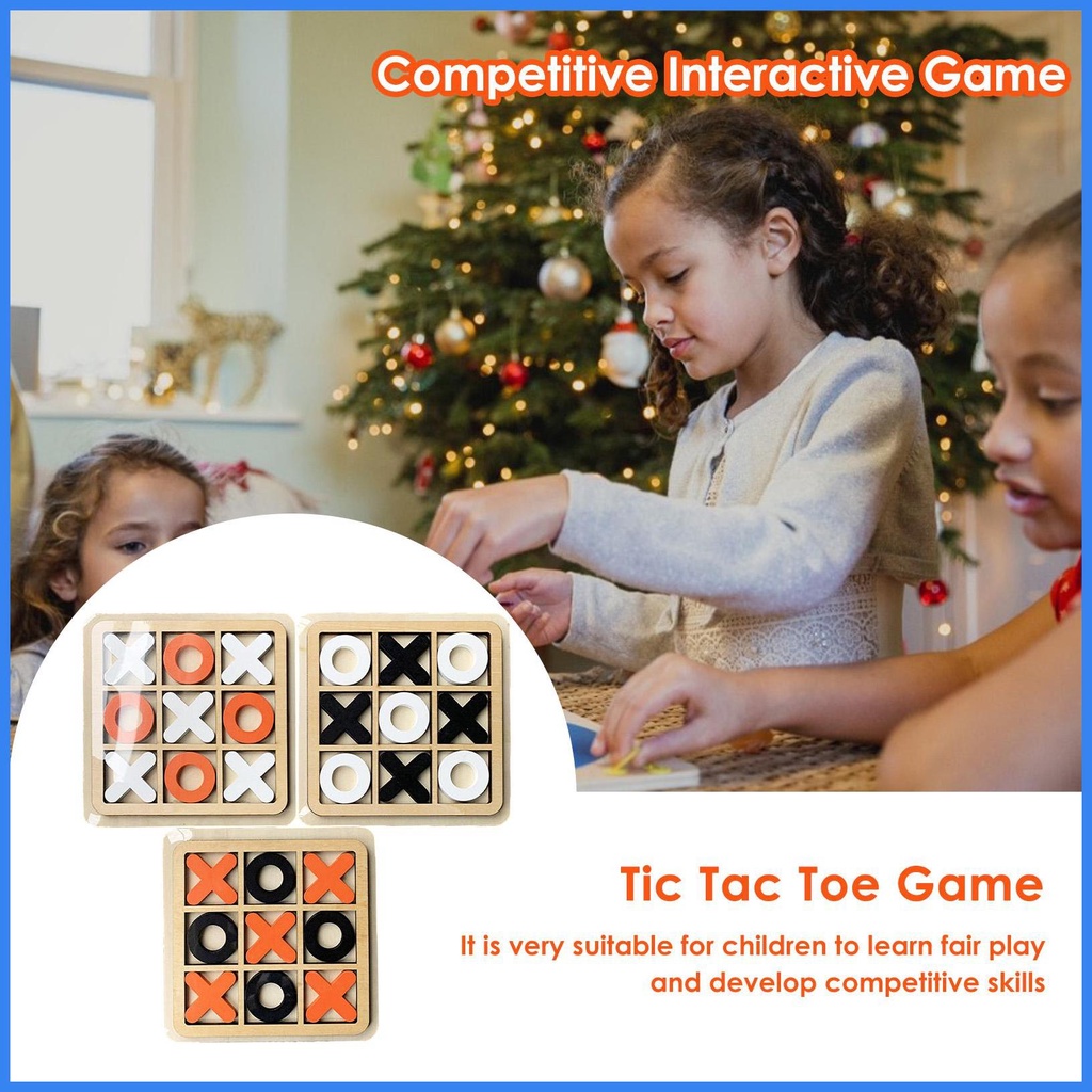 Bộ Trò Chơi Bàn Tiệc Cà Phê Tic-Tac-Toe Mini X Khối O Cho Bé