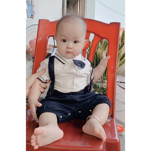 Sét Yếm Công Tử + Áo + Nơ  POLO Sang Chảnh -  Cao Cấp - Shubishop