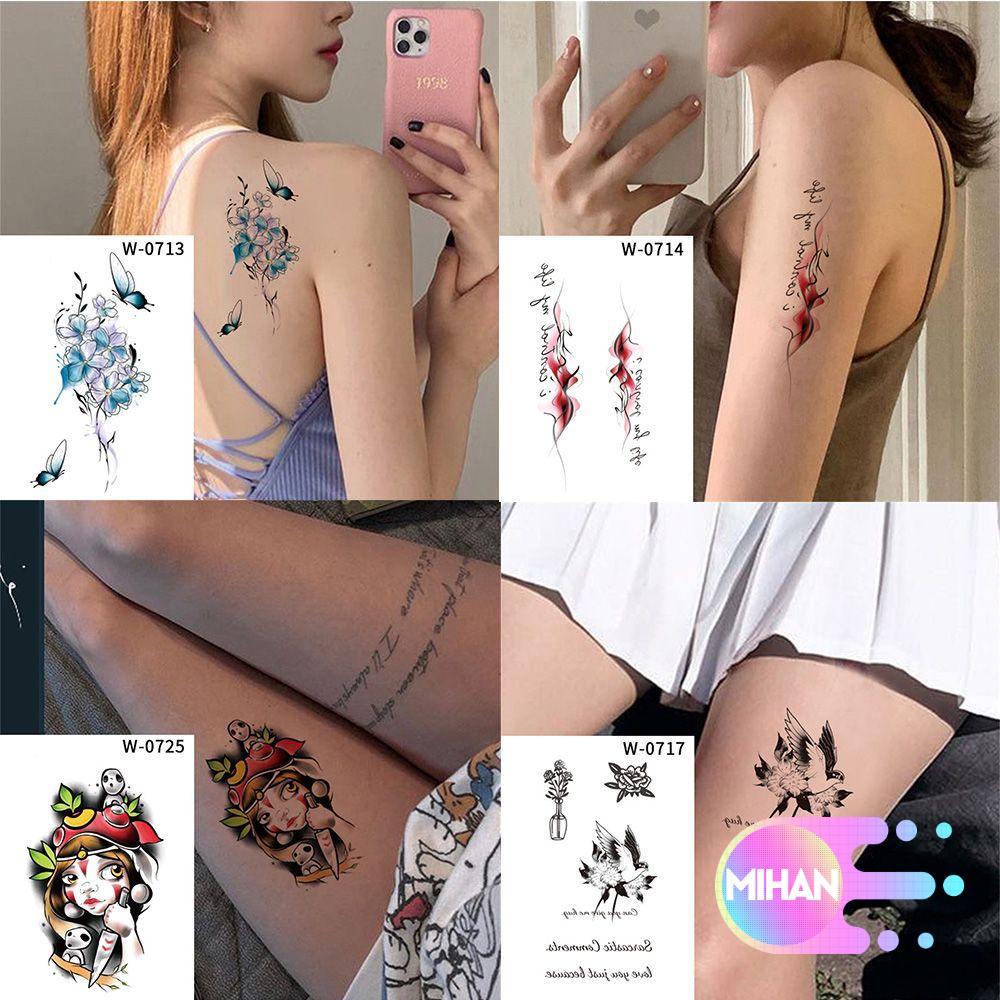[Hàng mới về] Hình xăm tạm thời chống thấm nước nhiều họa tiết hoạt hình tùy chọn cho nam và nữ
