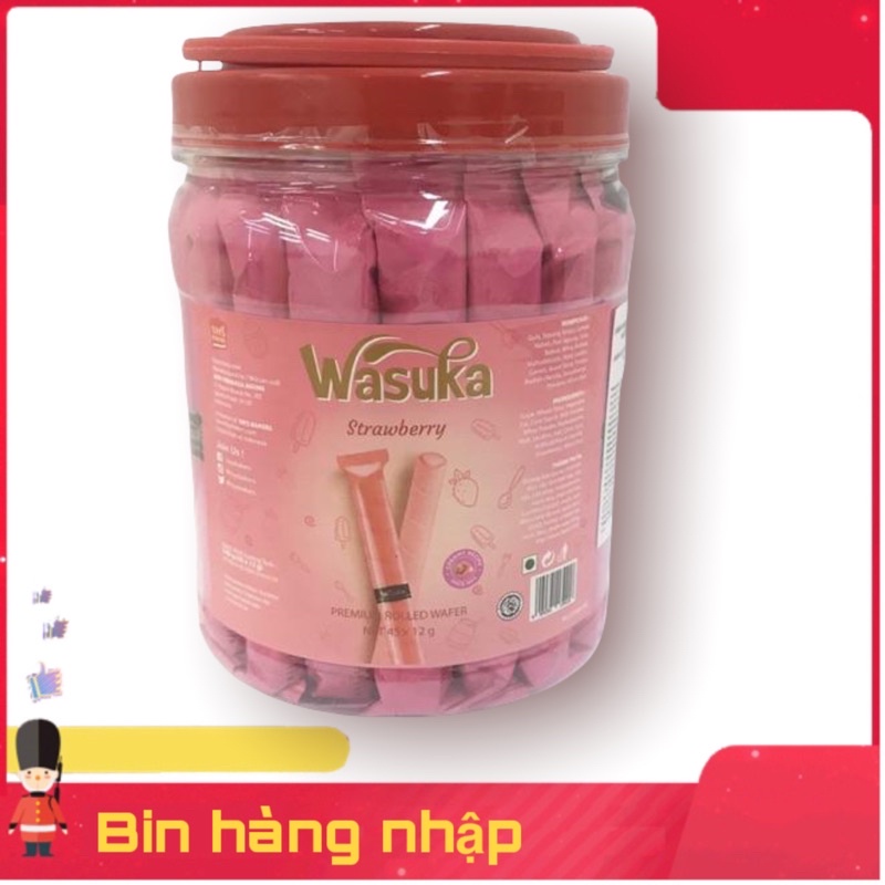 Bánh Quế Wasuka Hương Dâu Hủ 45 Cây Nhập Từ Indonesia