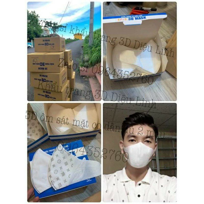 [CHÍNH HÃNG] Khẩu Trang 3D MaskDiệu Linh/ Xuân Lai/Duy Khánh/Monji/UnimaskCông nghệ nhật bản hộp 50c ôm sát mặt