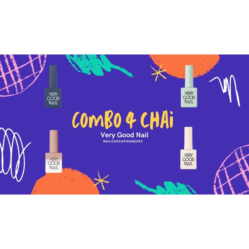 Freeship- Chính hãngCombo sơn gel Very Good Nail 4 chai ( tuỳ ý lựa màu)