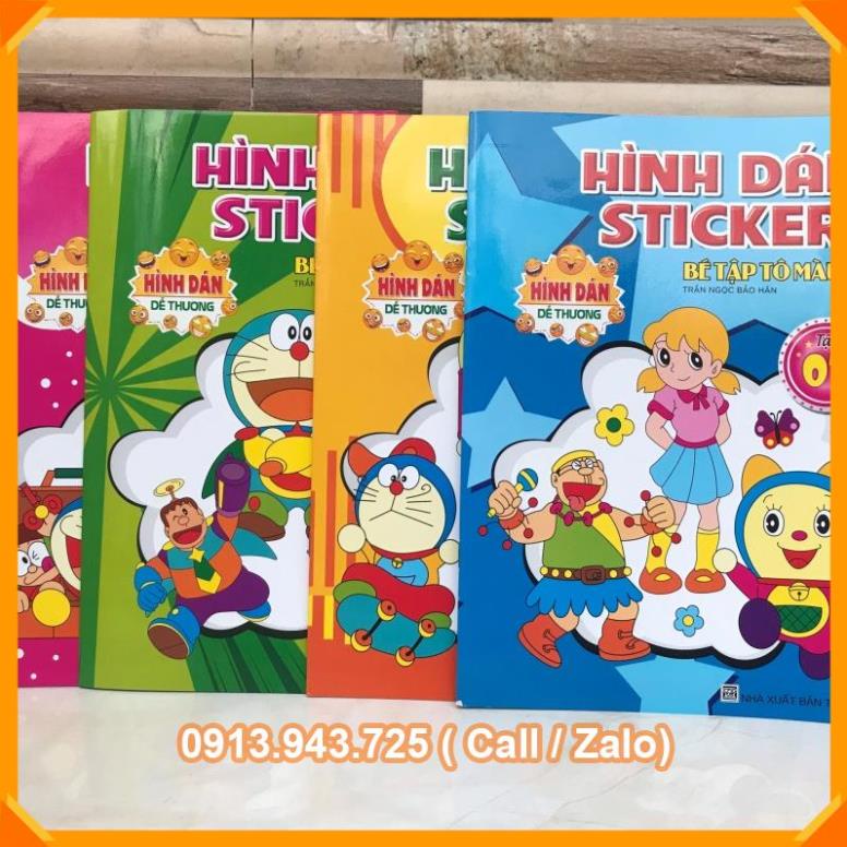 Hình dán STICKER bé tập tô màu  [VPP Trí Nhân]